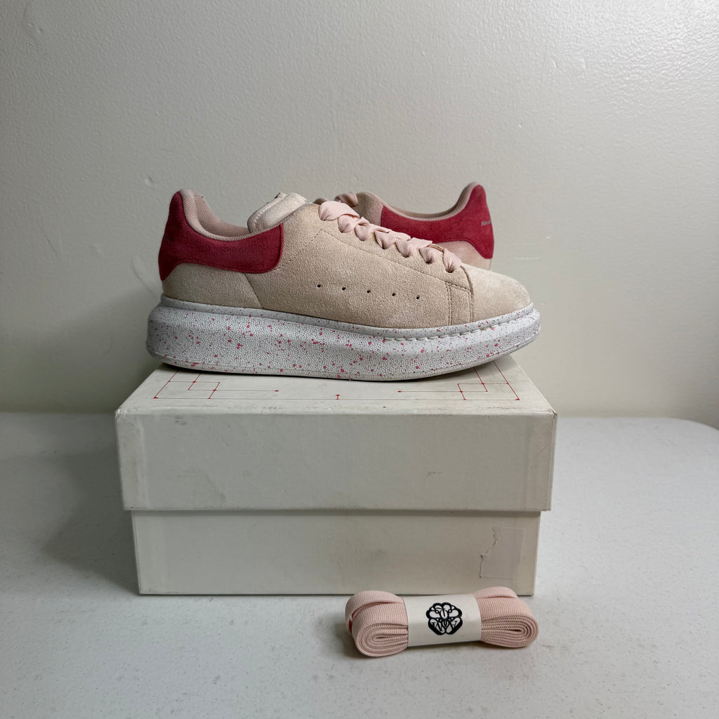 Alexander McQueen Pink Suede Sneaker