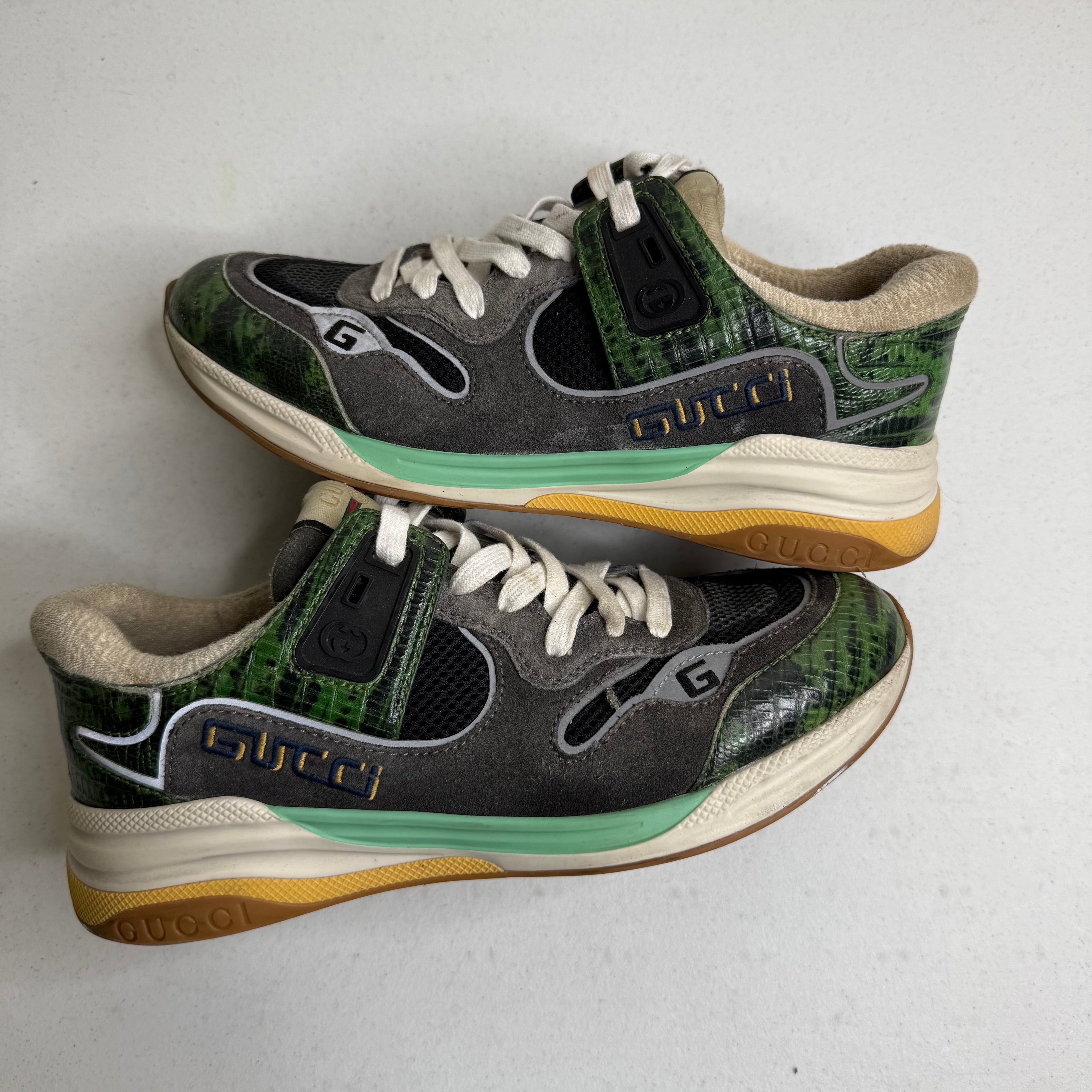 Gucci Ultrapace Trainer Green Leather