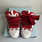 Size 7.5 - Lanvin Curb Sneaker White Red