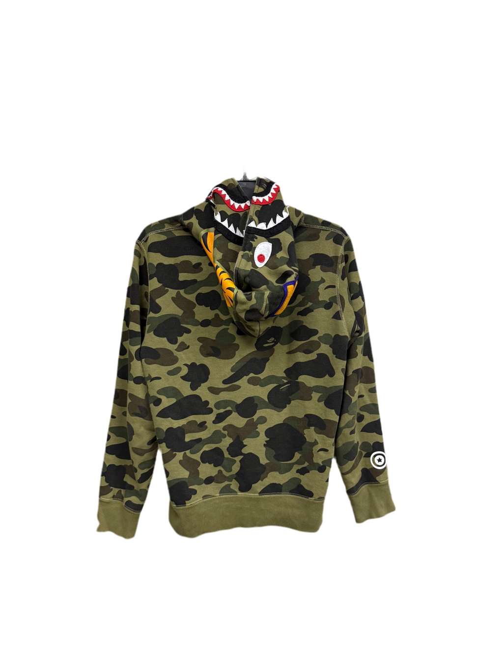 Bape Camo Shark Zip Hoodie Green