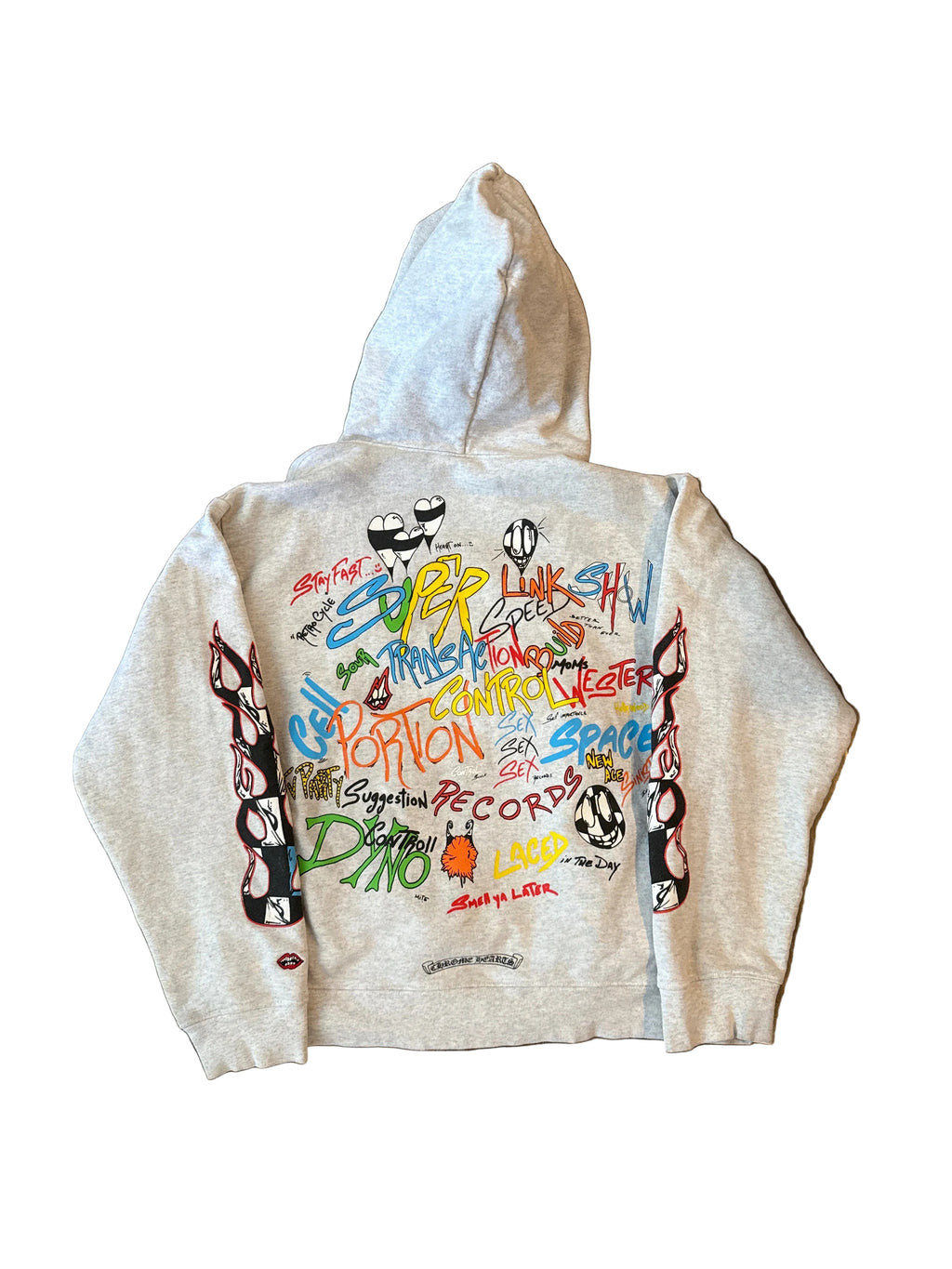 Size Large - Chrome Hearts Matty Boy Flames Hoodie
