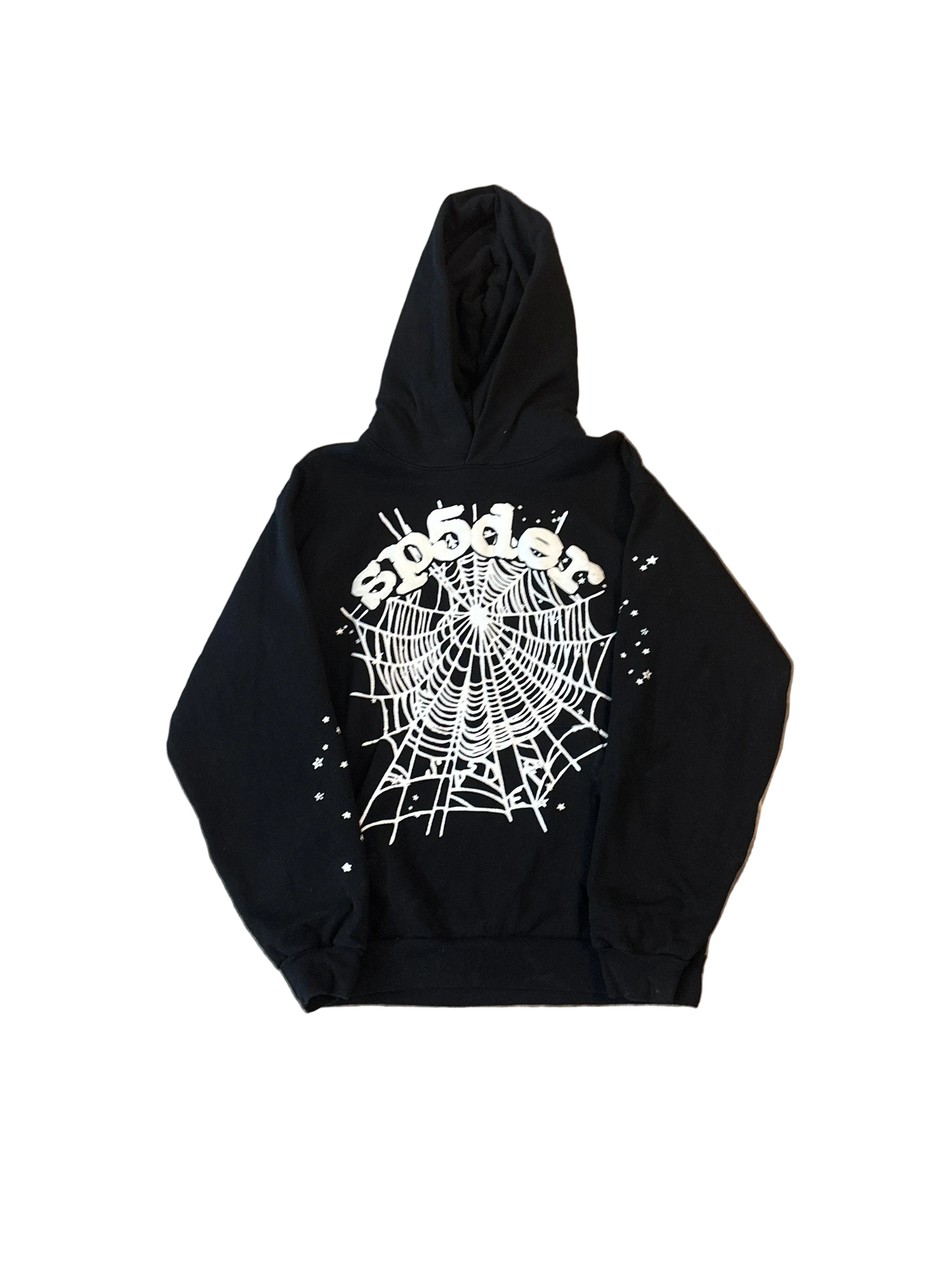 Size Medium - Sp5der Web Hoodie Black