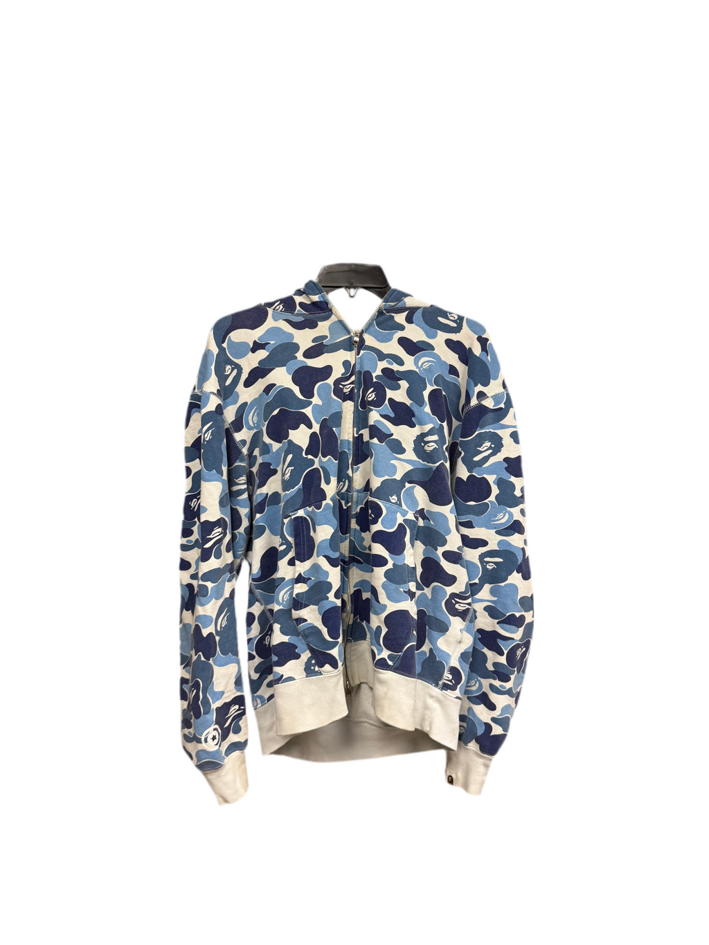 Bape Camo Shark Zip Hoodie Blue