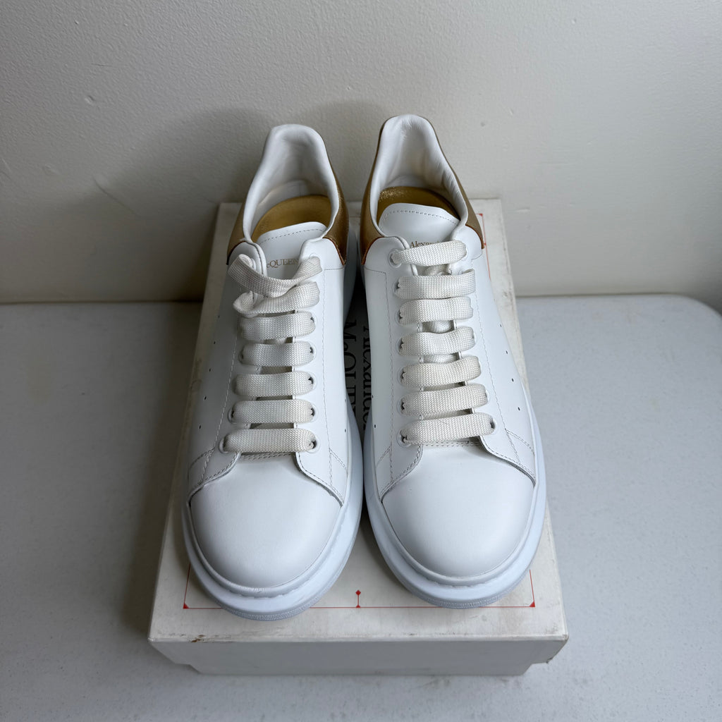 Alexander McQueen White Gold Sneaker