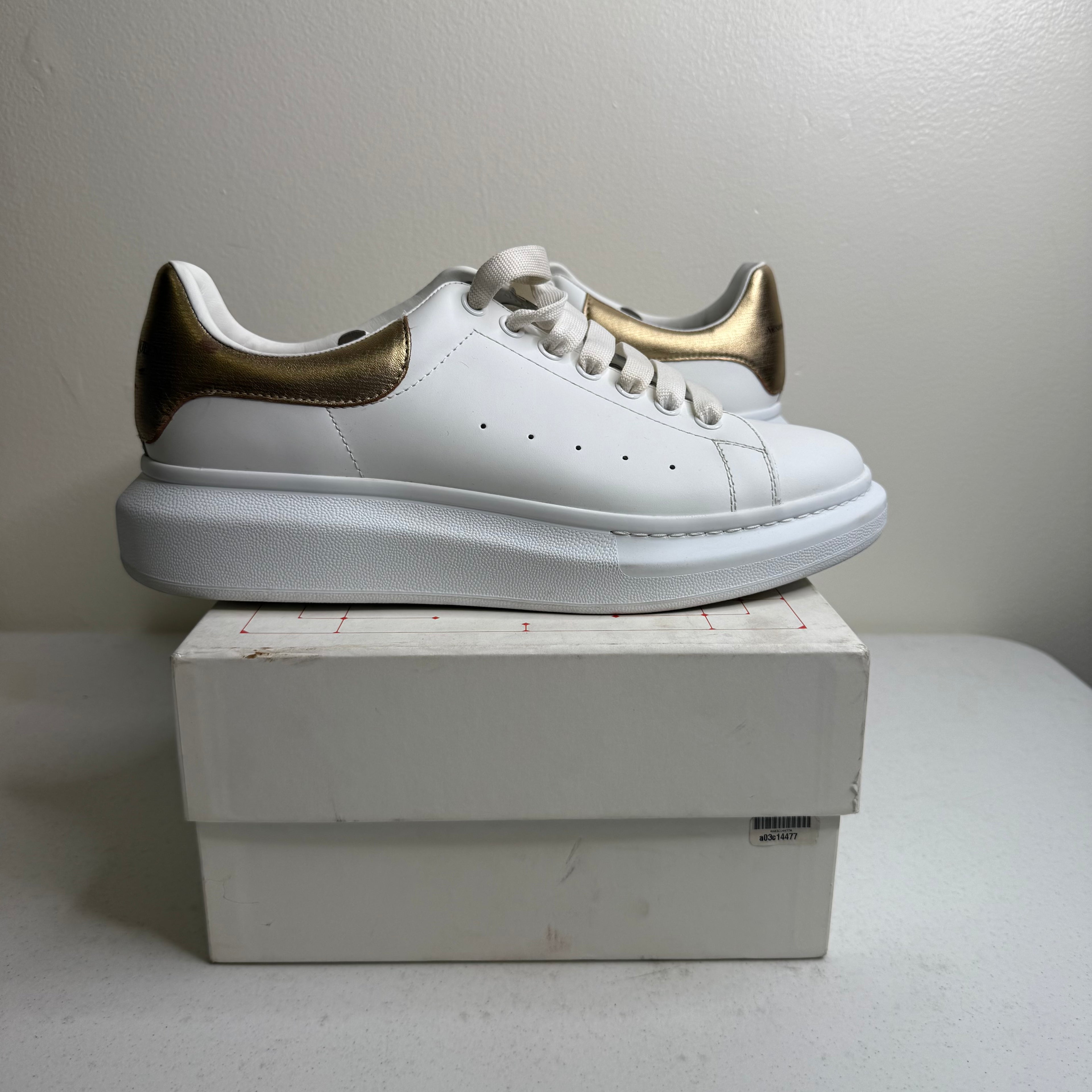 Alexander McQueen White Gold Sneaker