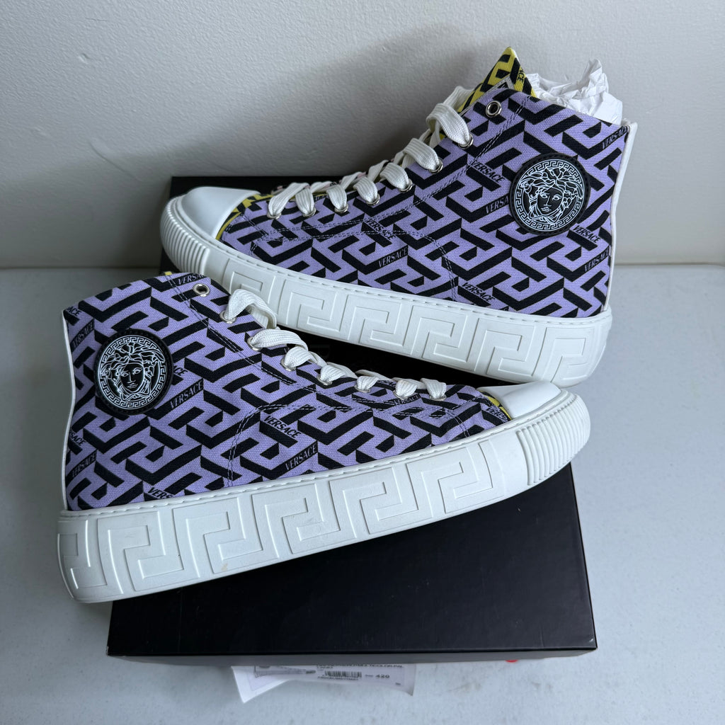 Versace Canvas High Top Sneaker