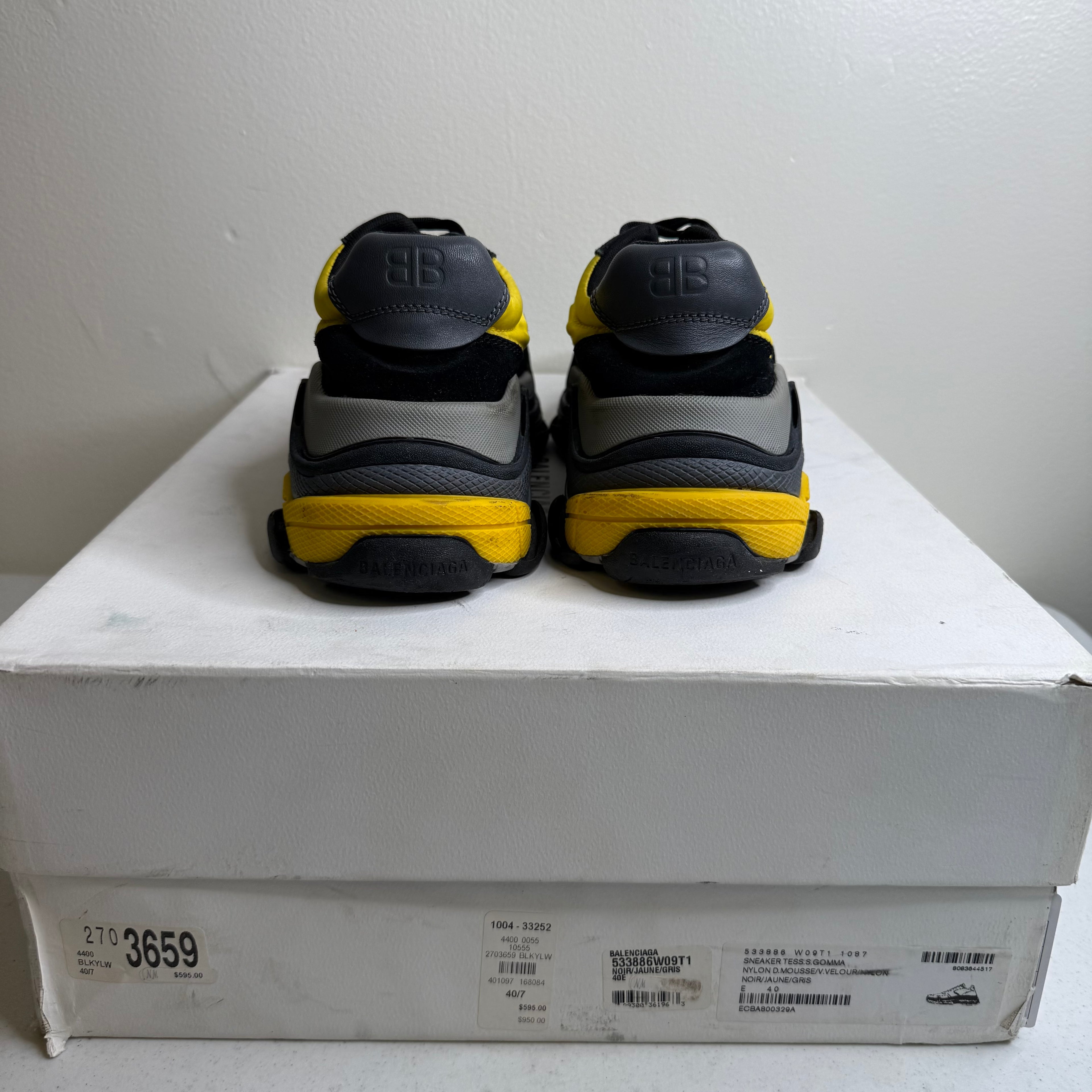 Balenciaga Triple S Black Yellow Sneaker