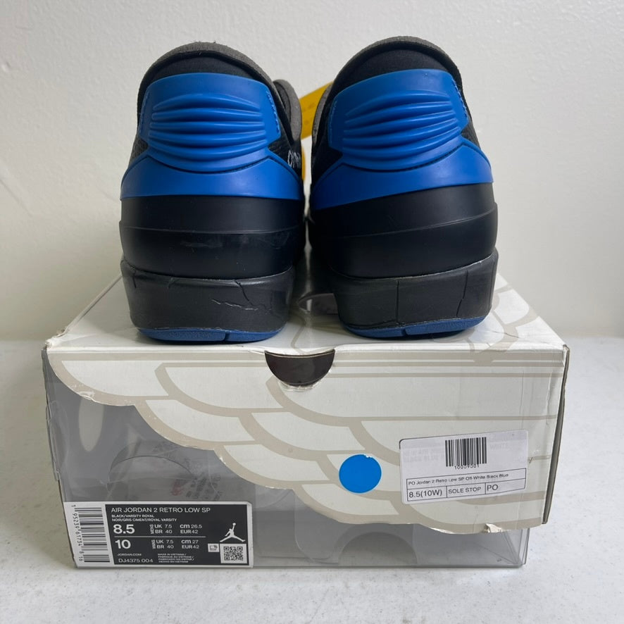 Size 8.5 - Jordan 2 Retro Low SP Off-White Black Blue