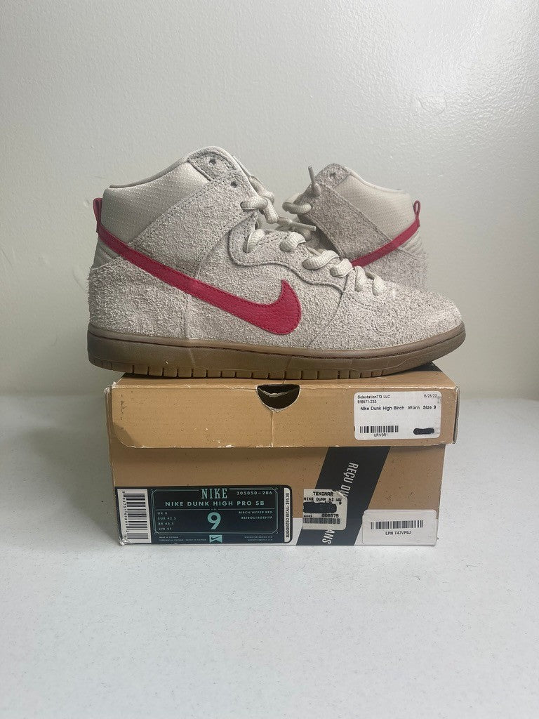Nike Dunk High Pro SB Birch Hyper Red
