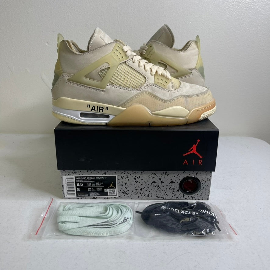 Size 9.5w - Jordan 4 Retro Off-White Sail (Women's)