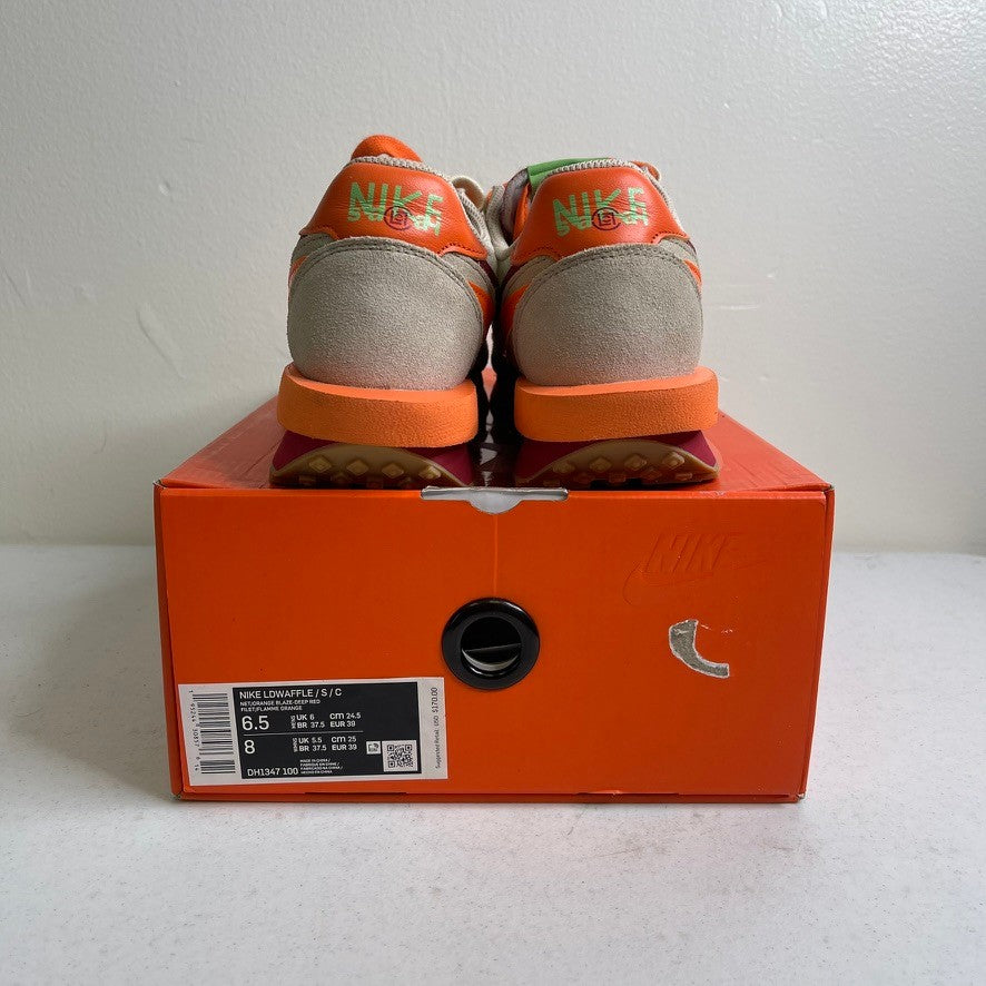 Nike LD Waffle sacai CLOT Kiss of Death Net Orange Blaze