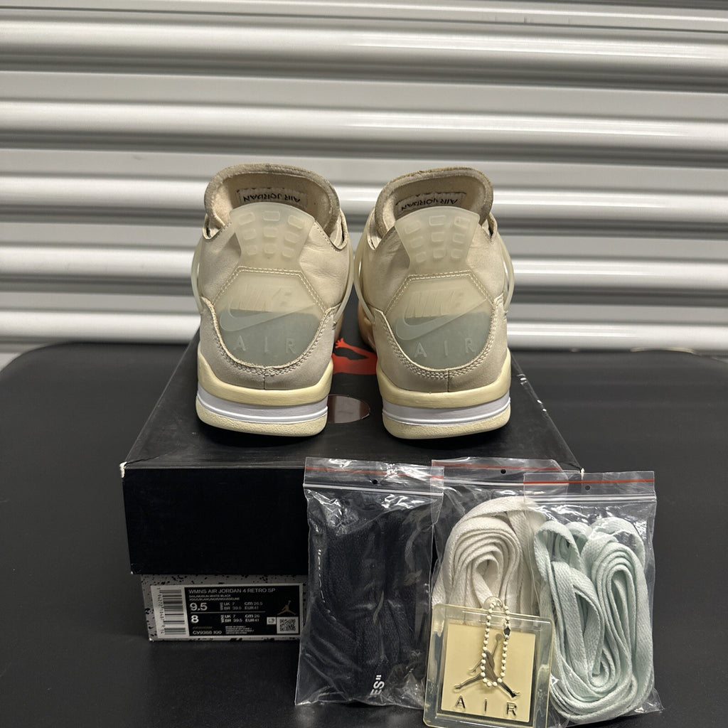 Size 9.5w (8 men’s)  - Jordan 4 Retro Off-White Sail (Women's)