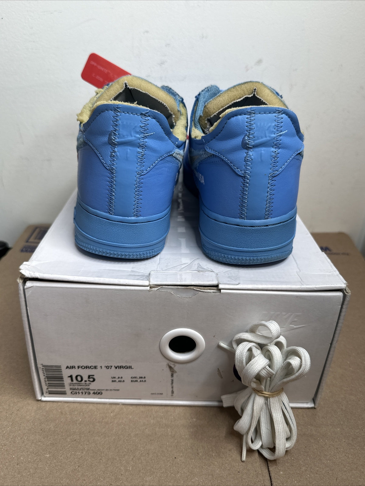 Size 10.5 - Nike Air Force 1 Low Off-White MCA University Blue