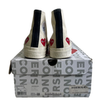 Size 6 - Converse Chuck Taylor All Star 70 Hi Comme des Garcons PLAY Multi-Heart White
