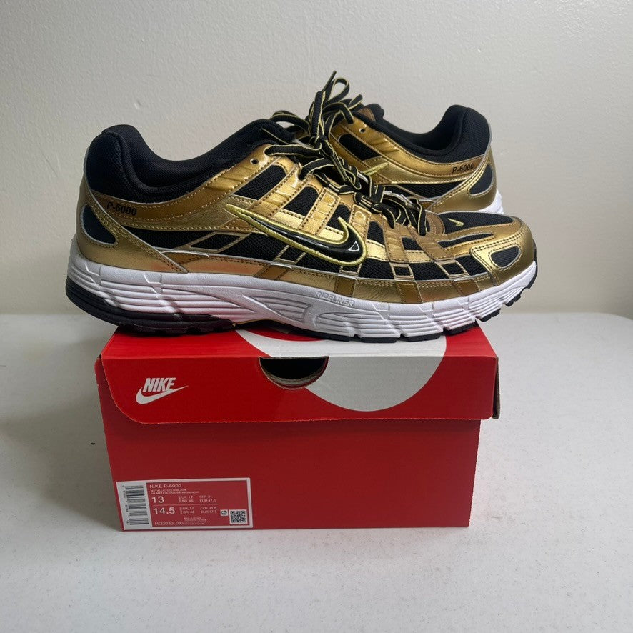 Nike P-6000 Metallic Gold Infinite Gold White Black