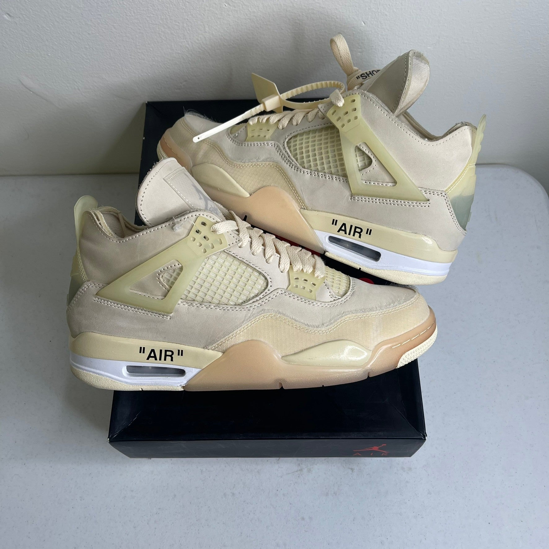 Size 11w - Jordan 4 Retro Off-White Sail (Women's)
