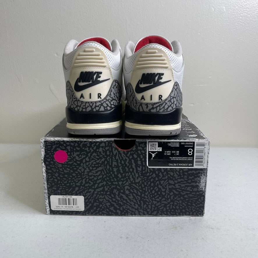 Size 8 - Jordan 3 Retro White Cement Reimagined