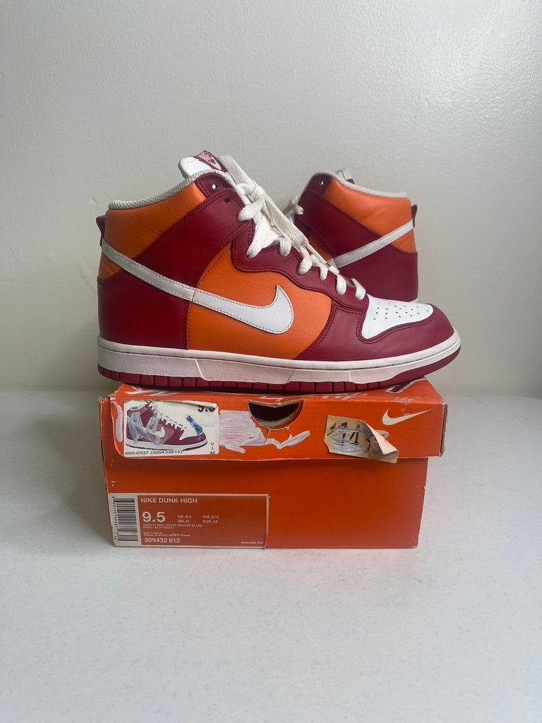 Nike Dunk High Varsity Red Orange Blaze