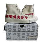 Size 6 - Converse Chuck Taylor All Star 70 Hi Comme des Garcons PLAY Multi-Heart White