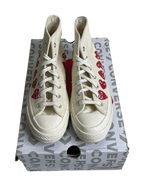 Size 6 - Converse Chuck Taylor All Star 70 Hi Comme des Garcons PLAY Multi-Heart White