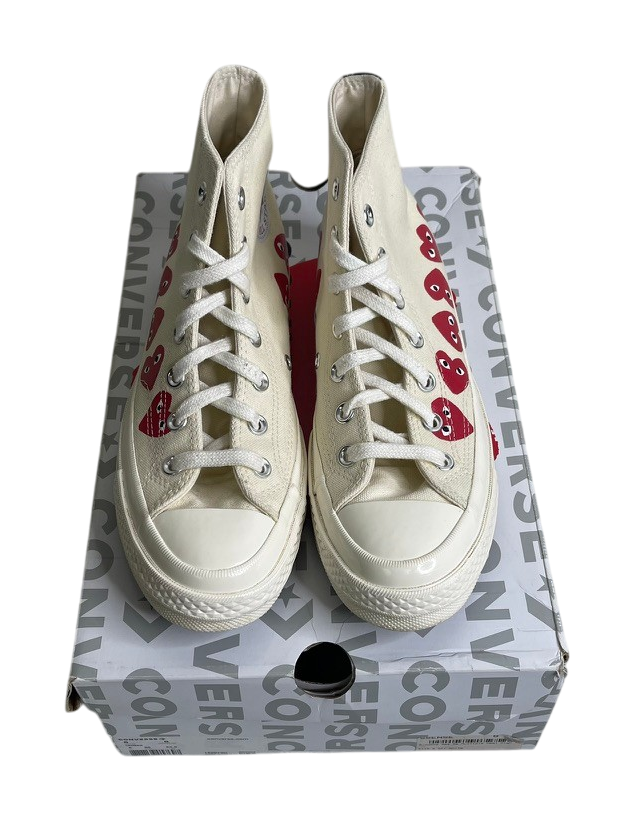 Converse Chuck Taylor All Star 70 Hi Comme des Garcons PLAY Multi-Heart White