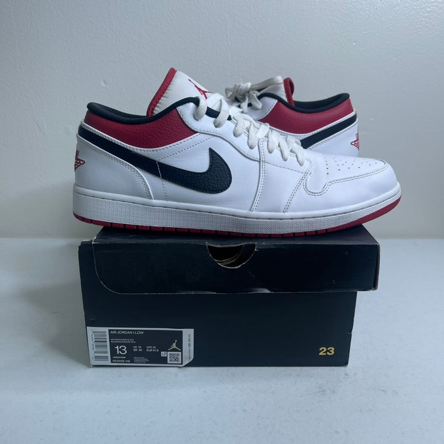 Jordan 1 Low White University Red Black