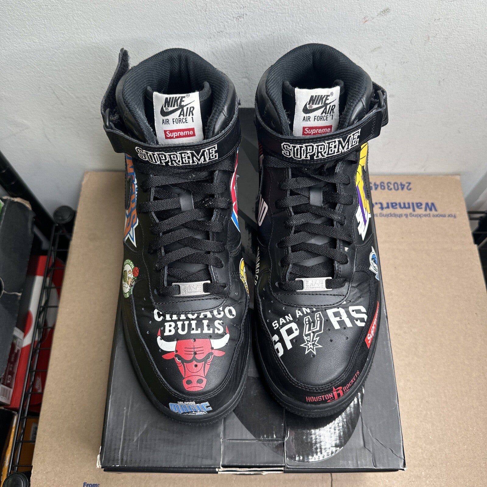 Nike Air Force 1 Mid Supreme NBA Black