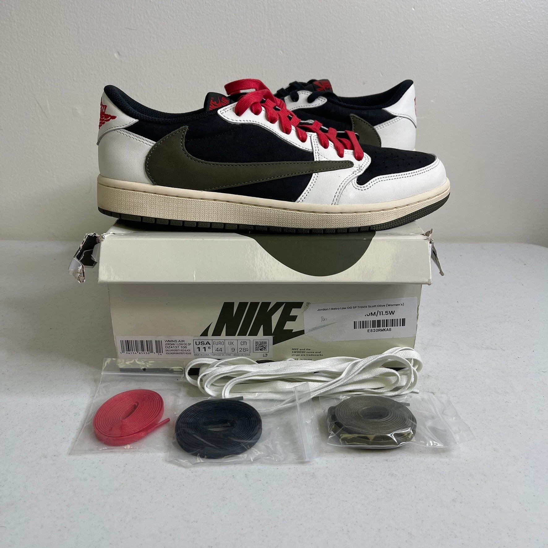 Size 11.5w - Jordan 1 Retro Low OG SP Travis Scott Olive