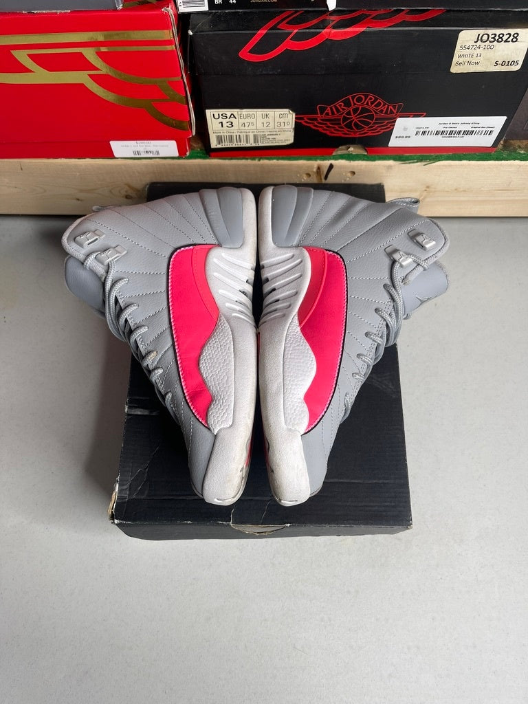 Jordan 12 Retro Wolf Grey Racer Pink (GS)