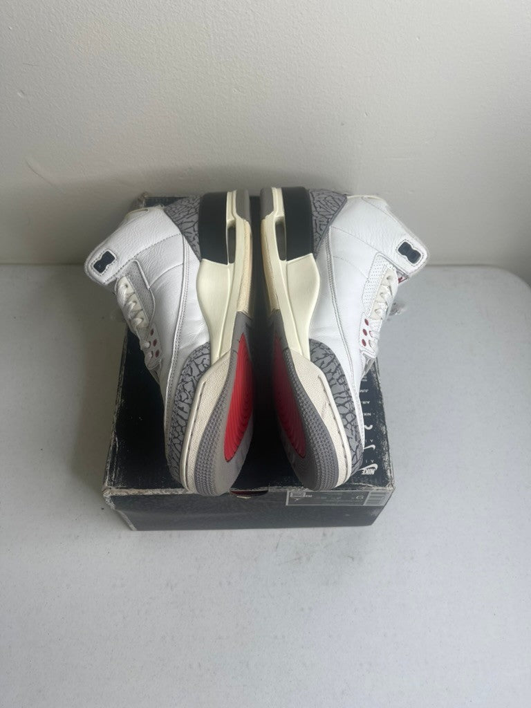 Size 9.5 - Jordan 3 Retro White Cement Reimagined