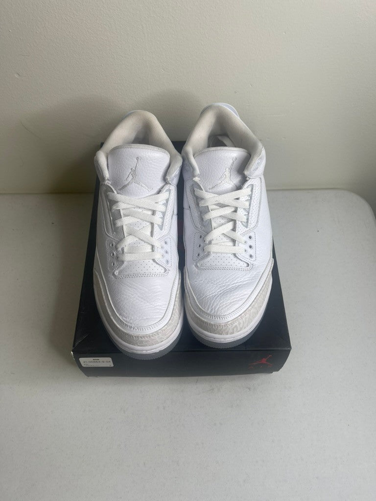 Size 10.5 - Jordan 3 Retro Pure White (2018)
