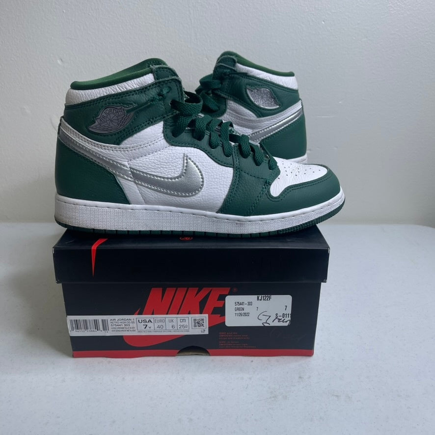 Size 7y - Jordan 1 Retro High OG Gorge Green