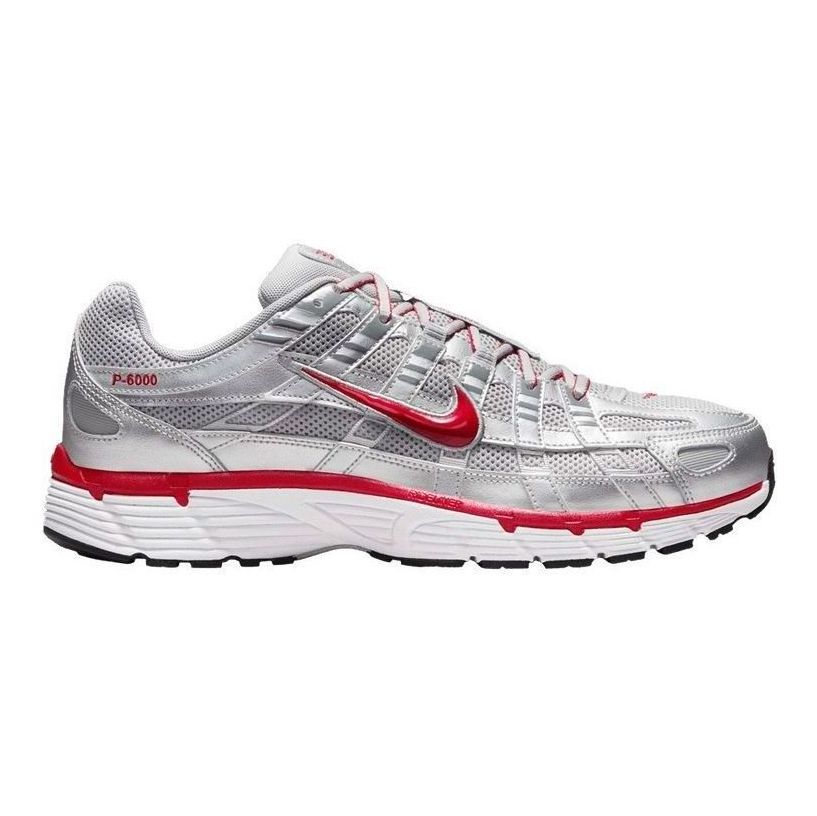 Size 6.5y - Nike P-6000 Metalic Silver Cool Red (GS)