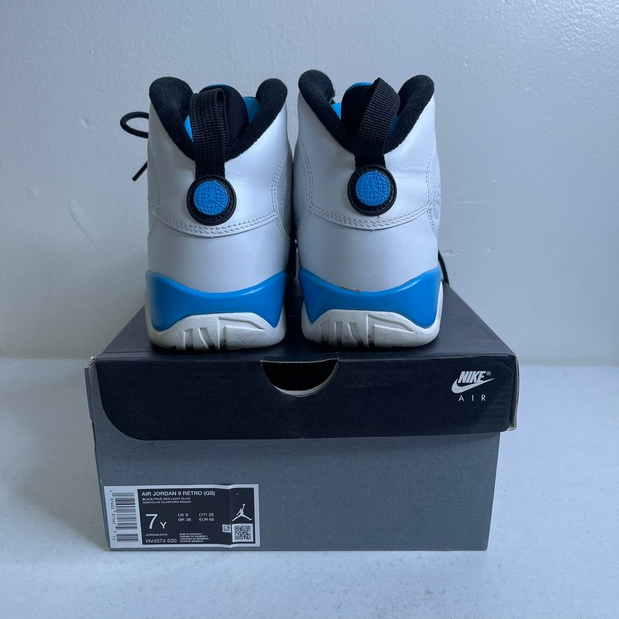 Size 7y - Jordan 9 Retro Powder Blue (2024) (GS)
