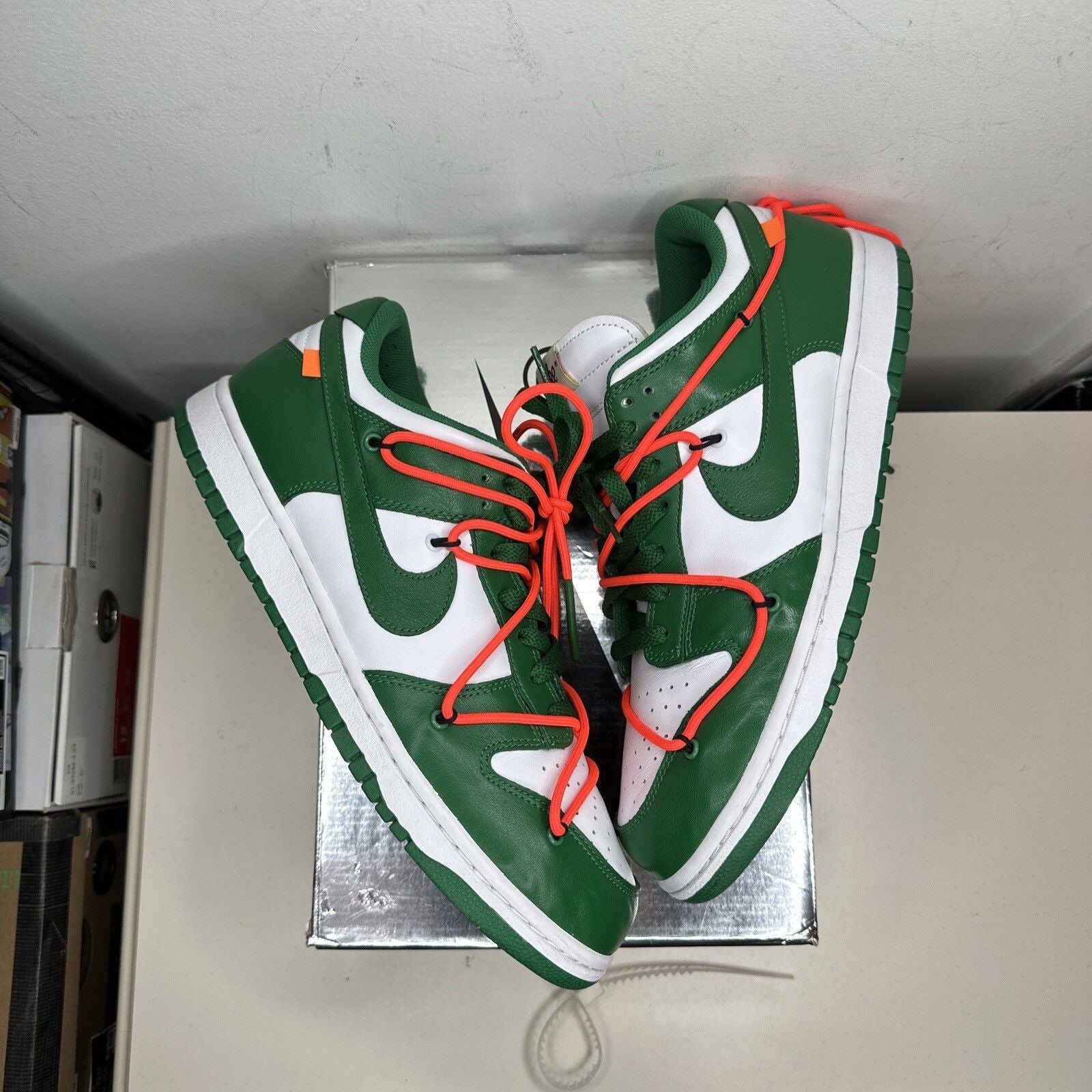 Size 11.5 - Nike Dunk Low Off-White Pine Green