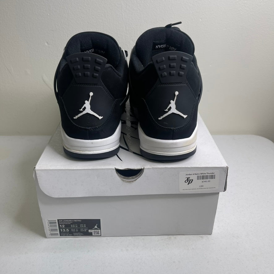 Size 12 - Jordan 4 Retro White Thunder